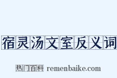 宿灵汤文室反义词是什么意思的图片